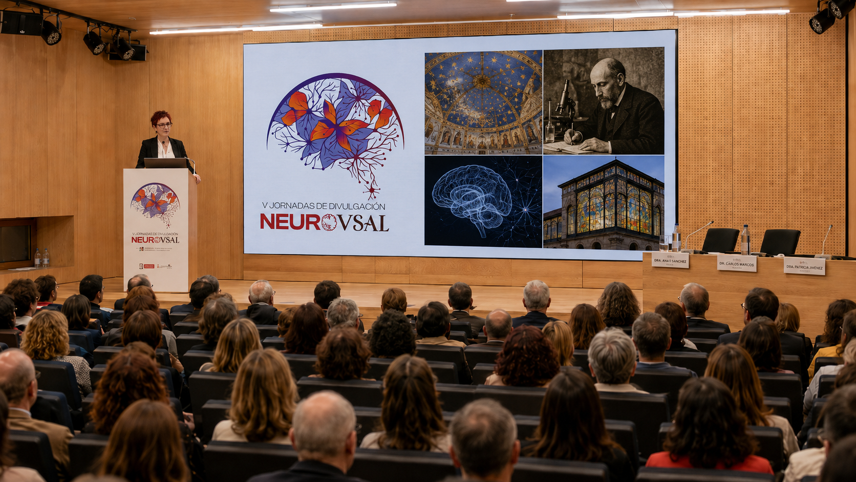 Salón del Centro Internacional del Español durante una sesión científica de las V Jornadas NeuroUsal